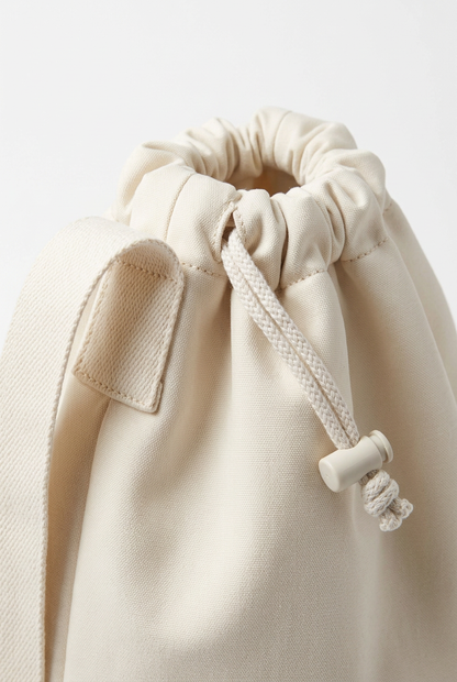 Travel Shoe Organizer Set 🧳 Ivory Drawstring Shoe Bags with Carry Straps | Two Sizes for Beautifully Ordered Getaways 🕊️