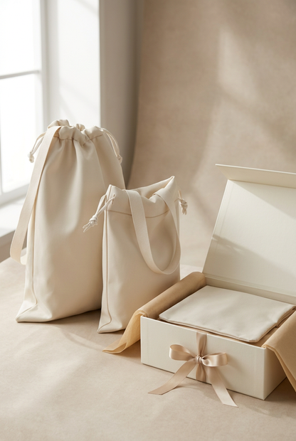 Travel Shoe Organizer Set 🧳 Ivory Drawstring Shoe Bags with Carry Straps | Two Sizes for Beautifully Ordered Getaways 🕊️